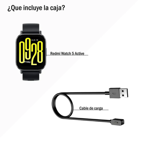 RELOJ REDMI WATCH 5 ACTIVE 50.8mm NEGRO