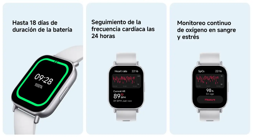 RELOJ REDMI WATCH 5 ACTIVE 50.8mm NEGRO